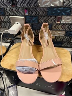 Women’s Patent Pink Ankle-Strap Heels